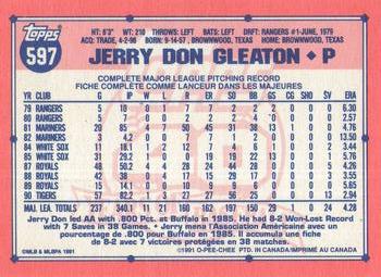 2017 Topps - Rediscover Topps 1991 O-Pee-Chee Stamped Buybacks Bronze #597 Jerry Don Gleaton Back