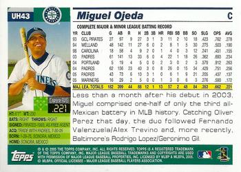 2017 Topps - Rediscover Topps 2005 Topps Updates & Highlights Stamped Buybacks Bronze #UH43 Miguel Ojeda Back