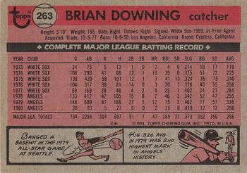 2017 Topps - Rediscover Topps 1981 Topps Stamped Buybacks Gold #263 Brian Downing Back