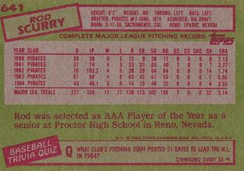 2017 Topps - Rediscover Topps 1984 Topps Stamped Buybacks Gold #641 Rod Scurry Back