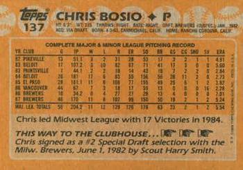 2017 Topps - Rediscover Topps 1988 Topps Stamped Buybacks Gold #137 Chris Bosio Back