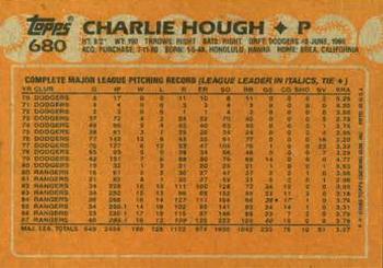 2017 Topps - Rediscover Topps 1988 Topps Stamped Buybacks Gold #680 Charlie Hough Back