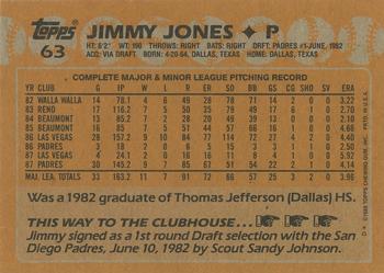 2017 Topps - Rediscover Topps 1988 Topps Stamped Buybacks Gold #63 Jimmy Jones Back