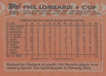 2017 Topps - Rediscover Topps 1988 Topps Stamped Buybacks Gold #283 Phil Lombardi Back