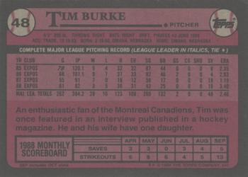 2017 Topps - Rediscover Topps 1989 Topps Stamped Buybacks Gold #48 Tim Burke Back