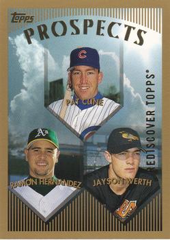 2017 Topps - Rediscover Topps 1999 Topps Stamped Buybacks Gold #209 Pat Cline / Ramon Hernandez / Jayson Werth Front
