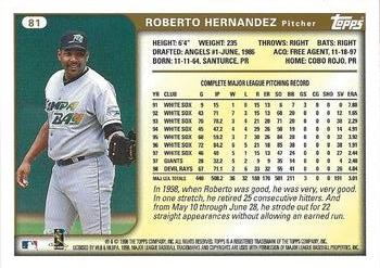 2017 Topps - Rediscover Topps 1999 Topps Stamped Buybacks Gold #81 Roberto Hernandez Back