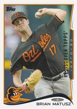 2017 Topps - Rediscover Topps 2014 Topps Stamped Buybacks Gold #547 Brian Matusz Front