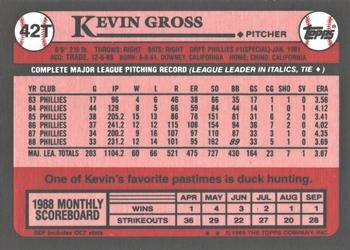 2017 Topps - Rediscover Topps 1989 Topps Traded Stamped Buybacks Gold #42T Kevin Gross Back