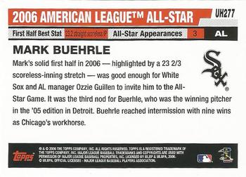 2017 Topps - Rediscover Topps 2006 Topps Updates & Highlights Stamped Buybacks Gold #UH277 Mark Buehrle Back