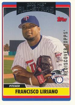 2017 Topps - Rediscover Topps 2006 Topps Updates & Highlights Stamped Buybacks Gold #UH238 Francisco Liriano Front