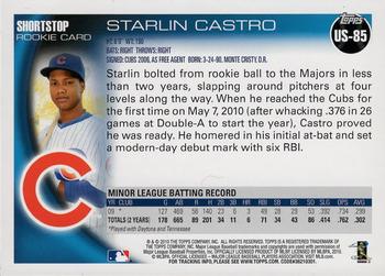 2017 Topps - Rediscover Topps 2010 Topps Update Stamped Buybacks Gold #US-85 Starlin Castro Back