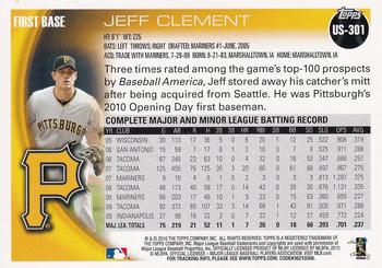 2017 Topps - Rediscover Topps 2010 Topps Update Stamped Buybacks Gold #US-301 Jeff Clement Back