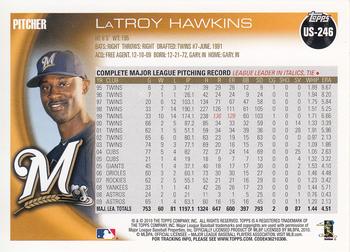 2017 Topps - Rediscover Topps 2010 Topps Update Stamped Buybacks Gold #US-246 LaTroy Hawkins Back