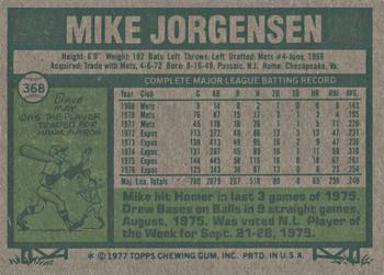 2017 Topps - Rediscover Topps 1977 Topps Stamped Buybacks Red #368 Mike Jorgensen Back