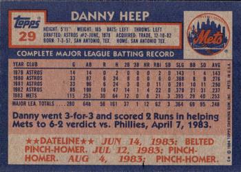 2017 Topps - Rediscover Topps 1984 Topps Stamped Buybacks Red #29 Danny Heep Back
