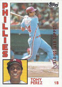 2017 Topps - Rediscover Topps 1984 Topps Stamped Buybacks Red #385 Tony Perez Front