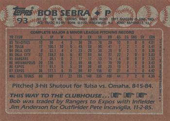 2017 Topps - Rediscover Topps 1988 Topps Stamped Buybacks Red #93 Bob Sebra Back