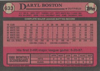 2017 Topps - Rediscover Topps 1989 Topps Stamped Buybacks Red #633 Daryl Boston Back