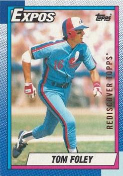 2017 Topps - Rediscover Topps 1990 Topps Stamped Buybacks Red #341 Tom Foley Front