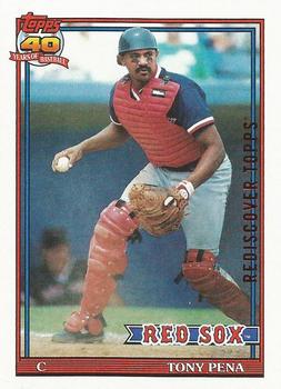 2017 Topps - Rediscover Topps 1991 Topps Stamped Buybacks Red #375 Tony Pena Front