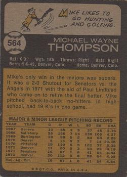 2017 Topps - Rediscover Topps 1973 Topps Stamped Buybacks Silver #564 Mike Thompson Back