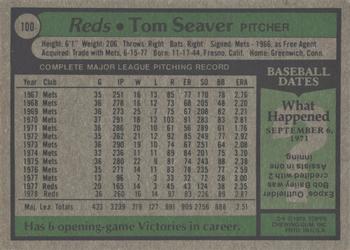 2017 Topps - Rediscover Topps 1979 Topps Stamped Buybacks Silver #100 Tom Seaver Back
