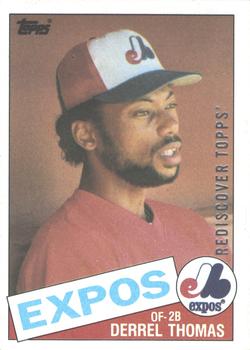 2017 Topps - Rediscover Topps 1985 Topps Stamped Buybacks Silver #448 Derrel Thomas Front