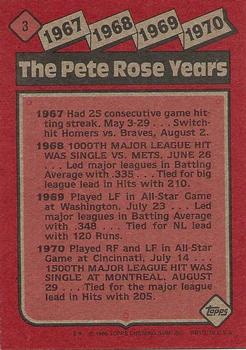 2017 Topps - Rediscover Topps 1986 Topps Stamped Buybacks Silver #3 The Pete Rose Years: 1967-1970 Back