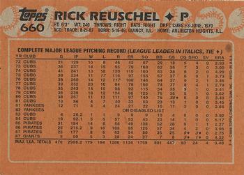 2017 Topps - Rediscover Topps 1988 Topps Stamped Buybacks Silver #660 Rick Reuschel Back