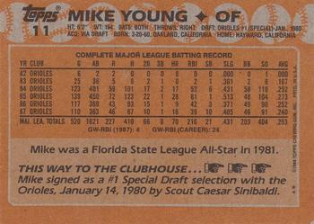 2017 Topps - Rediscover Topps 1988 Topps Stamped Buybacks Silver #11 Mike Young Back