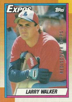 2017 Topps - Rediscover Topps 1990 Topps Stamped Buybacks Silver #757 Larry Walker Front