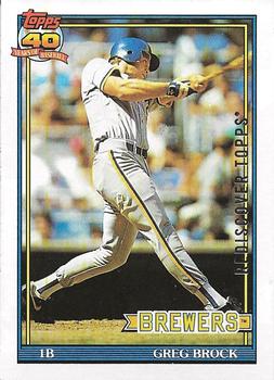 2017 Topps - Rediscover Topps 1991 Topps Stamped Buybacks Silver #663 Greg Brock Front