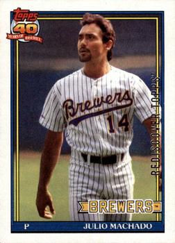 2017 Topps - Rediscover Topps 1991 Topps Stamped Buybacks Silver #434 Julio Machado Front