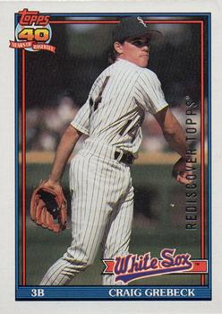 2017 Topps - Rediscover Topps 1991 Topps Stamped Buybacks Silver #446 Craig Grebeck Front