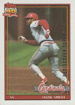 2017 Topps - Rediscover Topps 1991 Topps Stamped Buybacks Silver #130 Ozzie Smith Front