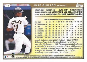 2017 Topps - Rediscover Topps 1999 Topps Stamped Buybacks Silver #11 Jose Guillen Back