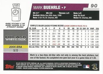 2017 Topps - Rediscover Topps 2006 Topps Stamped Buybacks Silver #90 Mark Buehrle Back