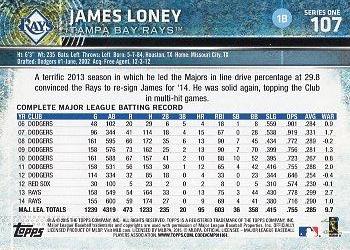 2017 Topps - Rediscover Topps 2015 Topps Stamped Buybacks Silver #107 James Loney Back