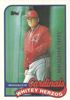2017 Topps - Rediscover Topps 1989 Topps Stamped Buybacks Silver #654 Whitey Herzog Front