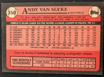 2017 Topps - Rediscover Topps 1989 Topps Stamped Buybacks Silver #350 Andy Van Slyke Back