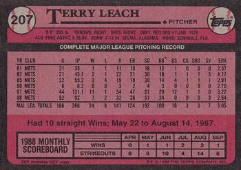 2017 Topps - Rediscover Topps 1989 Topps Stamped Buybacks Silver #207 Terry Leach Back