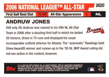 2017 Topps - Rediscover Topps 2006 Topps Updates & Highlights Stamped Buybacks Silver #UH280 Andruw Jones Back