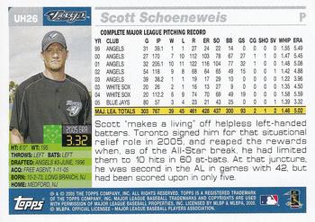 2017 Topps - Rediscover Topps 2006 Topps Updates & Highlights Stamped Buybacks Silver #UH26 Scott Schoeneweis Back