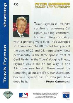 1993 Upper Deck #455 Travis Fryman Back