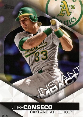 2018 Topps Instant Impact 5x7 #II-32 Jose Canseco Front