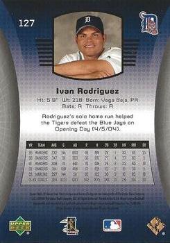 2004 Upper Deck - 2004 SP Game Used Patch Update #127 Ivan Rodriguez Back