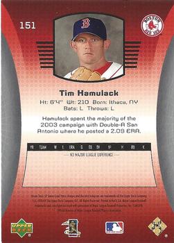 2004 Upper Deck - 2004 SP Game Used Patch Update #151 Tim Hamulack Back