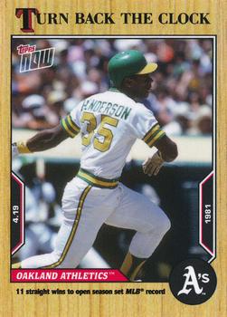 2022 Topps Now Turn Back the Clock #20 Oakland Athletics Front