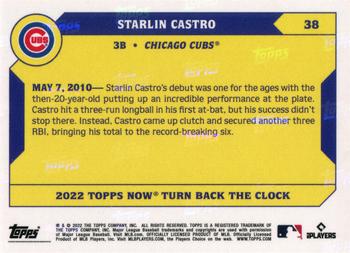 2022 Topps Now Turn Back the Clock #38 Starlin Castro Back